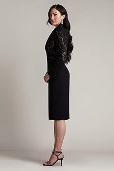 Amazon.com: Tadashi Shoji Deacon Collar Dress-BK/ND-12 Black
